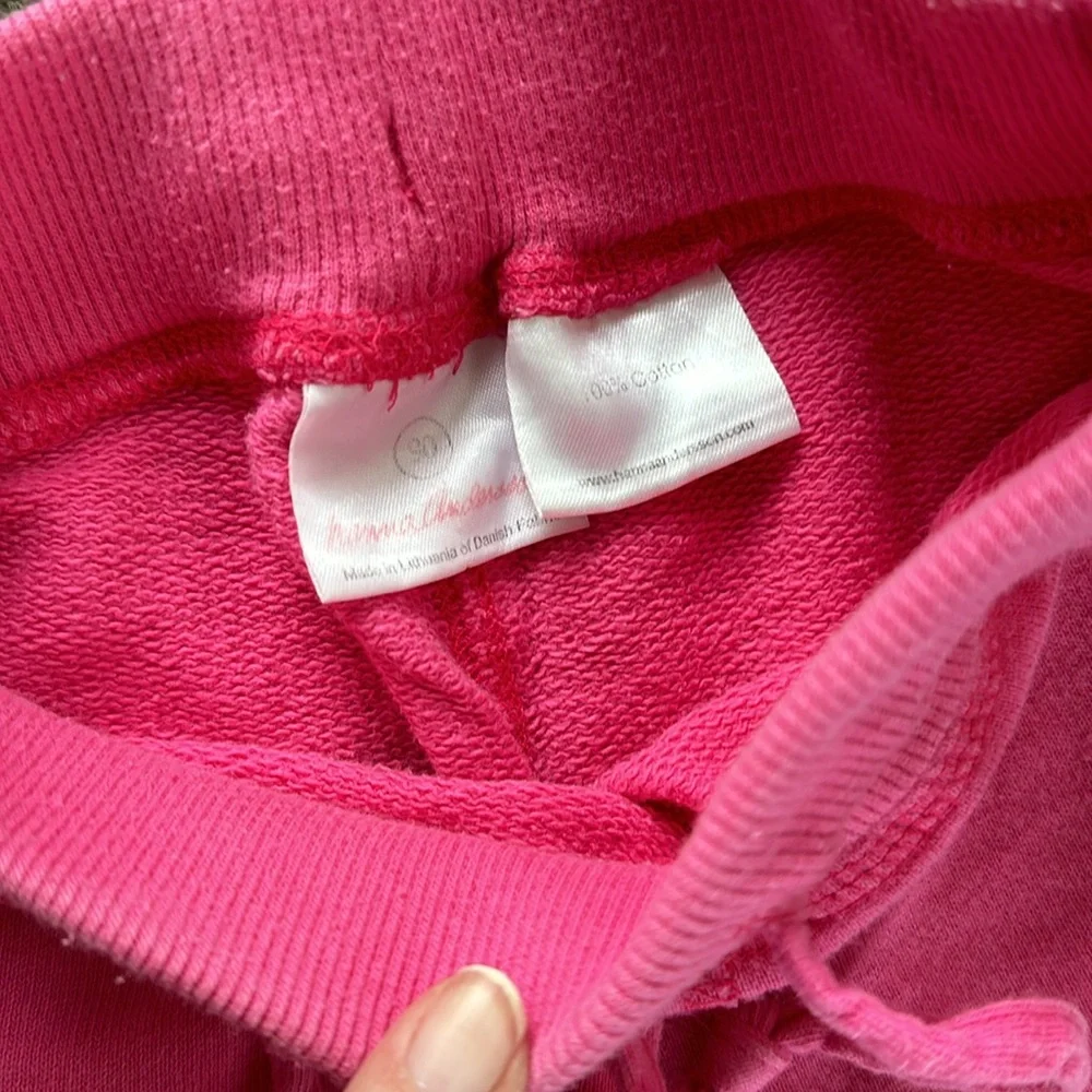 Hanna Andersson Girls Pink Wide Leg Cropped Pants with Pockets Size 3T